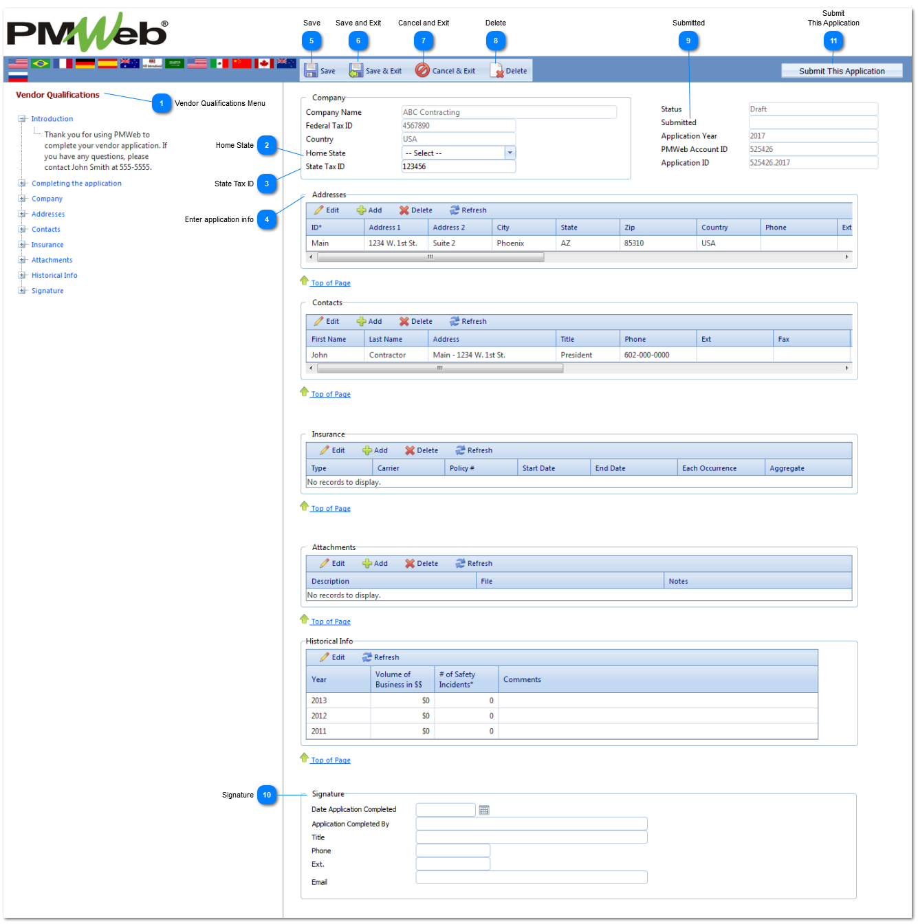 Submitting a Vendor Application