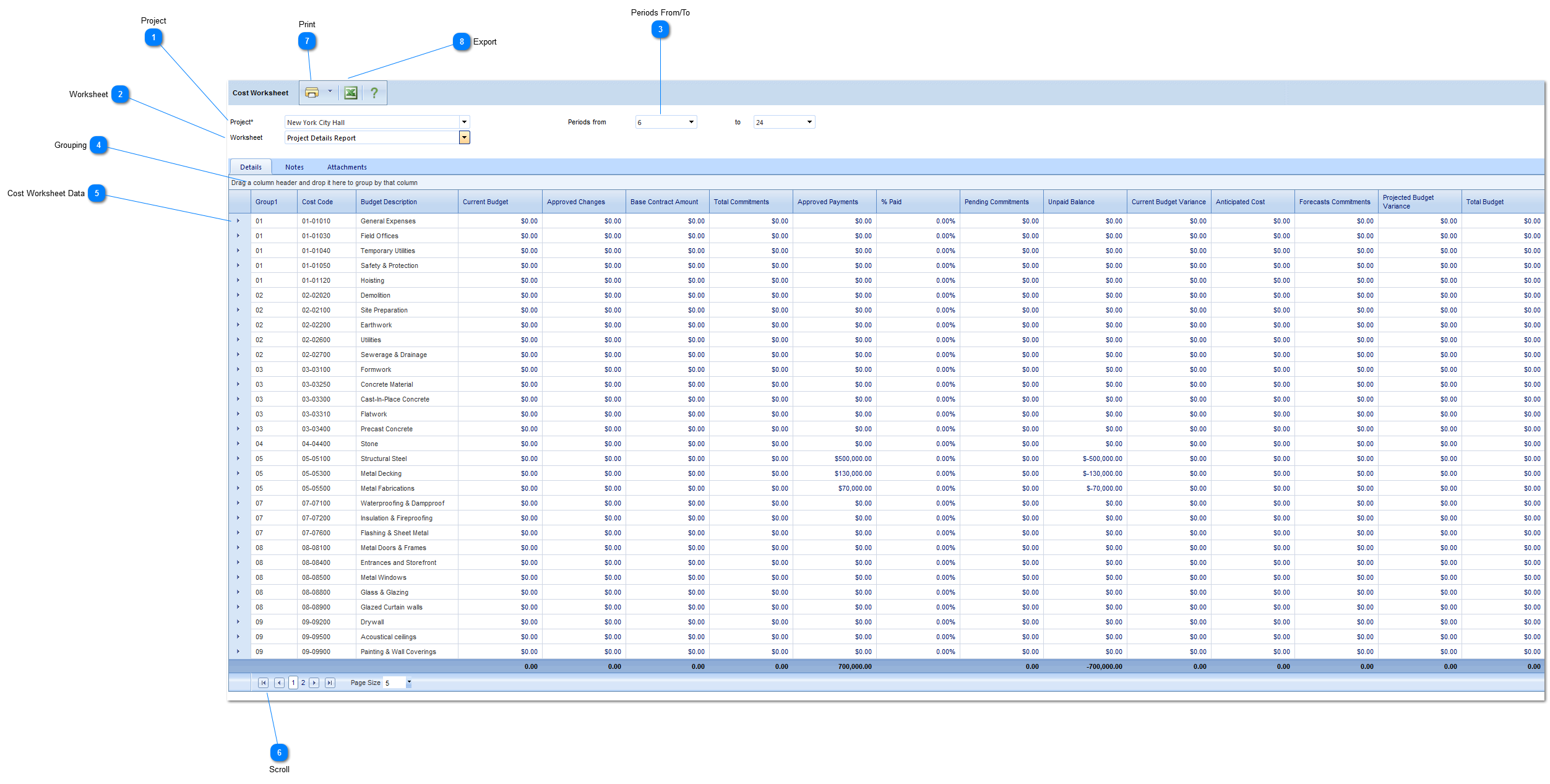 Cost Worksheet