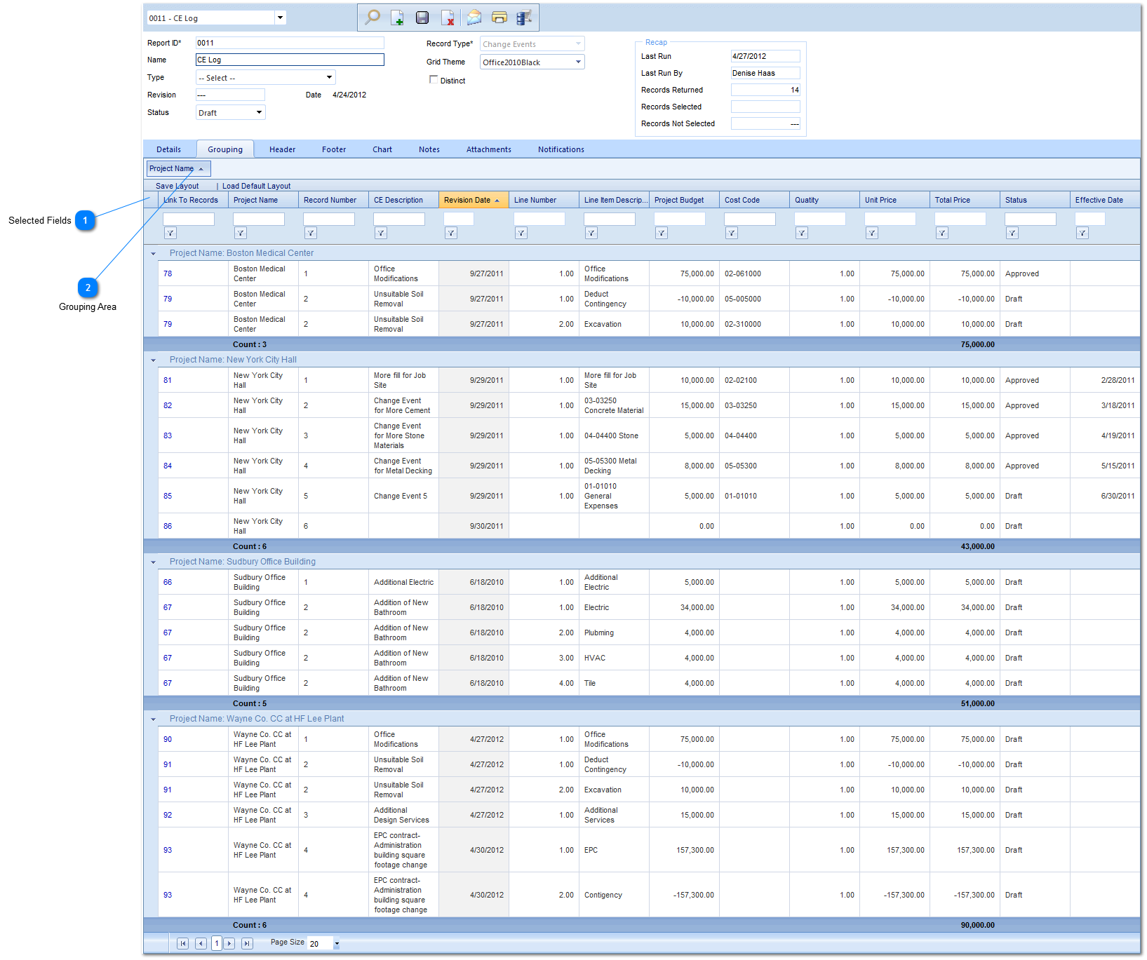 Grouping within a Report